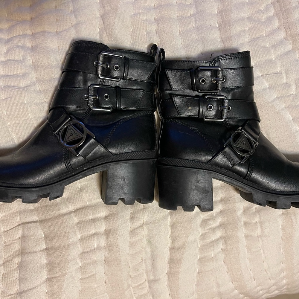 Guess Black Combat Boots